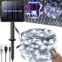 Вулична Світлодіодна гірлянда Solar String Lights LS48-100W 12 метрів 100 LED діодів Холодний білий Роса Cool light з сонячною панеллю для дерев і веранд