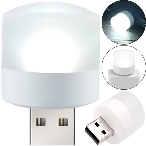 Светодиодная USB мини лампочка ночник Vkstar 1W Led Light BU-15 от Power Bank и ноутбука, Лампа фонарик 6000K от повербанка ПК 1Вт Холодный белый