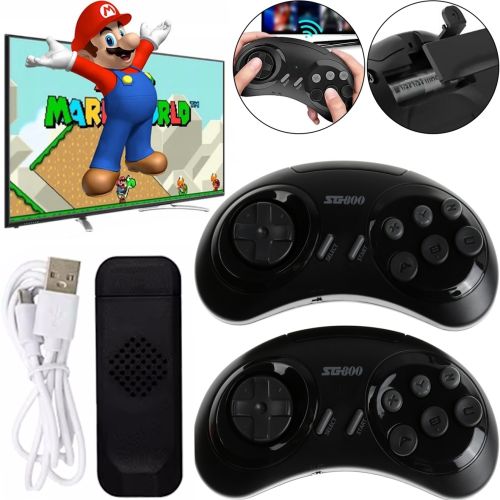 Ігрова відео приставка Sega Game Controller SG800 8bit 1600 ігор з 2 бездротовими джойстиками, Бездротова консоль Dendy HDMI для телевізора