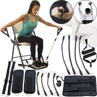 Трубчастий тренажер еспандер опору All Chair Workout Easily для атлетичних вправ на стільці, еспандер Noonchi для кардіо тренувань