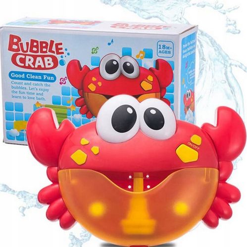 Краб дитяча іграшка для ванни Bubble Crab музична іграшка-генератор піни на присосках з мильними бульбашками, забавний краб-міхур на батарейках