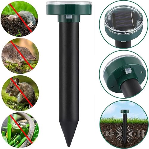 Відлякувач кротів на сонячній батареї Effectively Repels Garden Pro акумуляторний ультразвуковий прилад кротовідпугіватель гризунів і комах