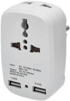 Сетевой тройник Travel Adaptor 823 разветвитель адаптер для зарядки телефона SL-188 на 2 USB сетевое зарядное устройство с индикатором в розетку
