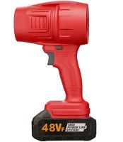 Акумуляторна повітродувка фен Jet Pro Maxx Blower 48V для прибирання снігу та листя з 2 акумуляторами, Бездротова дуйка для видалення пилу Червона