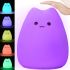 Дитячий сенсорний нічник Котик Little Cat Silicone Light LJC - 124 7 LED кольорів, настільний силіконовий світильник з RGB підсвічуванням на батарейках