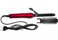 Професійна плойка 2 в 1 Gemei GM-2906 30W з насадкою гребінцем для завивки волосся, Щипці + насадка щітка гребінець для кучерів і локонів Gemmy