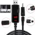 Повышающий USB кабель для питания Wi-Fi роутера от Power Bank 5V с переключателем 9V или 12V, с регулятором 9V/12V с переходником на 3.5мм и 5.5мм