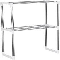 Полиця стелаж для мікрохвильовки Multifunctional storage rack NJ-452 настільний кухонний органайзер для мікрохвильової СВЧ-печі, Полиця-органайзер