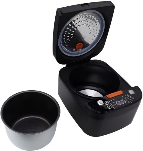 Електрична рисоварка Silver Crest TK-208 на 5 л 10 програм 900W керамічна мультиварка з сенсорним дисплеєм, таймером і автопідігрівом AT-M7