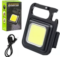  Кишеньковий ліхтарик брелок Bailong SH-J031-SWS COB 240 LED з магнітом і карабіном, акумуляторний водонепроникний міні ліхтар на ключі з відкривачкою