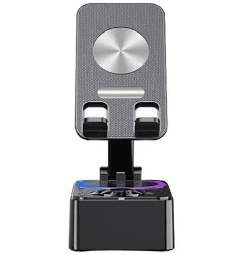 Держатель подставка для телефона с колонкой Microphone speaker set AND K18-2 Беспроводная Bluetooth колонка с держателем и 2 микрофонами для караоке