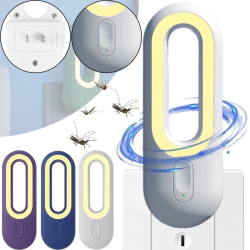 Ультразвукова пастка світильник нічник від комарів і мух MigMax Ultrasonic mosquito repellent light 2в1 в розетку, Лампа відлякувач комах від мережі