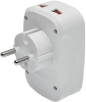 Сетевой тройник Travel Adaptor 823 разветвитель адаптер для зарядки телефона SL-188 на 2 USB сетевое зарядное устройство с индикатором в розетку