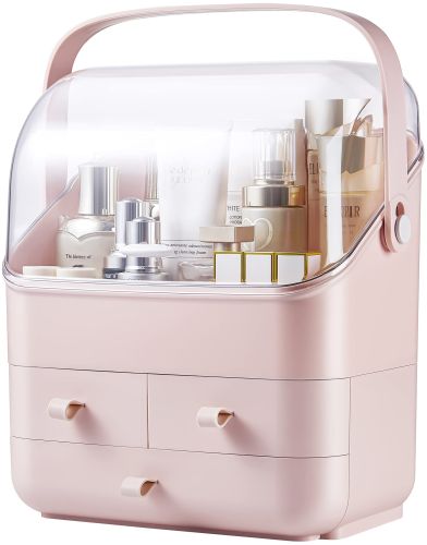 Органайзер для зберігання косметики Cosmetic Storage Box 3 LD - 304 настільна косметична поличка з висувними ящиками і ручкою для прикрас LD288