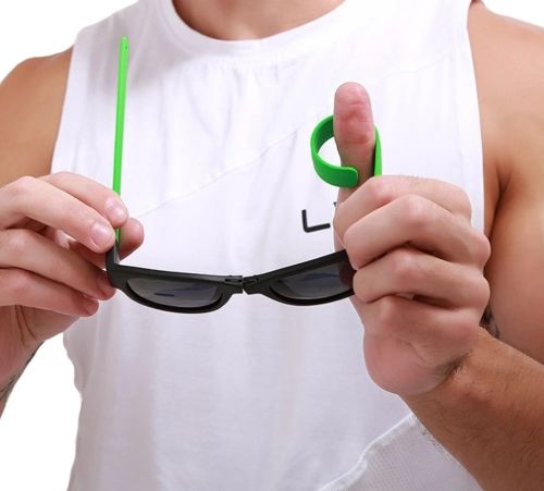 Гнучкі сонцезахисні окуляри браслет Clix Out Sunglasses для чоловіків і жінок, спортивні окуляри-браслет трансформер з гнучкими дужками, зелені