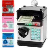 Детская электронная копилка сейф Mony Safe, купюроприемник, банкомат, с кодовым замком для бумажных купюр, монет на батарейках Piggy Number Bank