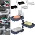 Настінна обертається мильниця Rotary Drawer Type Soap Box Полиця-мильниця на 3 яруси, полиця для мила, тримач органайзер у ванну кімнату Soar