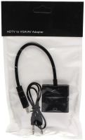 Конвертер HDMI на VGA универсальный видеокабель, адаптер переходник для преобразования сигнала, аудио вход 3.5 mm Converter 1080P USB 34103