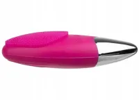Электрическая силиконовая щетка массажер Sonic Facial Brush BR-020 для массажа лица, Щетка для чистки и умывания лица с вибрацией от USB Розовая