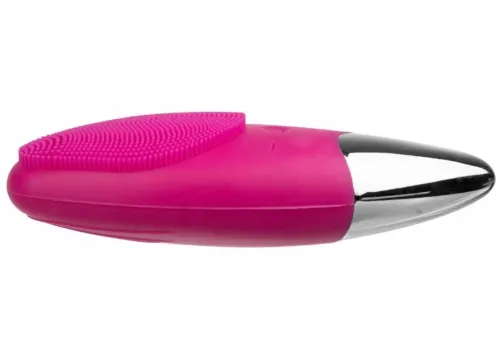 Электрическая силиконовая щетка массажер Sonic Facial Brush BR-020 для массажа лица, Щетка для чистки и умывания лица с вибрацией от USB Розовая
