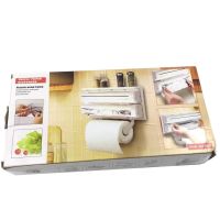 Кухонний потрійний тримач Triple Paper Dispenser 3 в 1 для паперових рушників харчової плівки та фольги Диспенсер органайзер Kitchen Roll (MA-53-20)