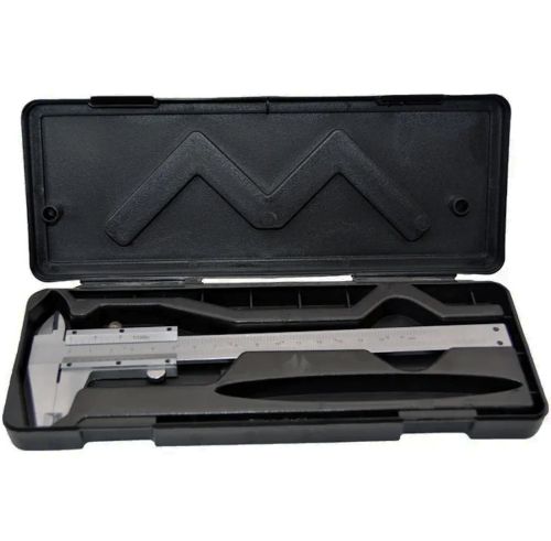 Механічний штангенциркуль з глибиноміром Vernier Caliper KC-A150 0 - 150mm в кейсі, Штангенциркуль 15 см для зовнішніх і внутрішніх вимірювань зі сталі