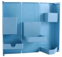 Настільний складаний органайзер Folding Storage Box FB - 1990 для канцелярського приладдя, підставка кейс для канцелярії і дрібниць на 6 відділень