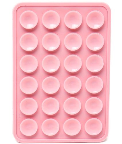 Тримач ліппер для телефона на присосках Sticker Side Silicone 8х5.5 см двосторонній силіконовий чохол, 24 присоски для смартфона Octobuddy