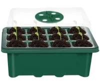 Міні теплиця піддон Starter Germination Kit для вирощування розсади на 12 комірок з регулюванням вологості, Парник для рослин насіння з підставкою