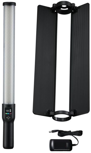 Осветитель селфи-лампа RGB Stick Lamp LC500R светодиодный LED жезл с дефлектором 2500К-8500К отражатель прожектор, цветной селфи стик для фото LS-188