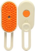 Паровая щетка для котов и собак Steamy Pet Brush E-W3317 электрическая расческа с распылителем пара для вычесывания шерсти животных USB XL-889