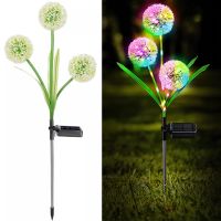 Садовий ДЕКОРАТИВНИЙ ЛІХТАР кульбаби LED Flower Solar Led Light 70 см водонепроникний вуличний rgb світильник на сонячній батареї для саду