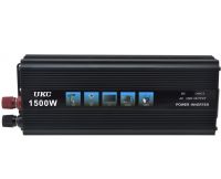 Автомобильный инвертор UKC 24V-220V 1500W, авто преобразователь напряжения тока 24В 1500Вт от аккумулятора, прикуривателя с защитой от перегруза