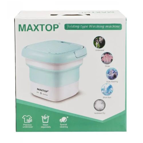Складна силіконова пральна машинка відро Folding Washing Machine Maxtop BX-3, компактна переносна побутова міні машина SZ - 588 для прання 7399