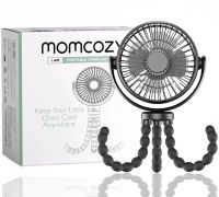 Настольный вентилятор Momcozy с гибким штативом для детских колясок, Аккумуляторный охладитель воздуха осьминог с гибким креплением 3 режима работы