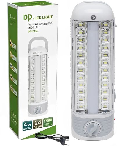Світлодіодна переносна лампа ліхтар DP Light DP-7104 1500 mAh з регулюванням світла для кемпінгу, акумуляторні прожектор світильник з ручкою Білий