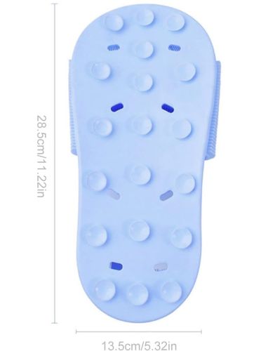 Силиконовый массажный шлепок Massage Slipper Tatboomu для массажа стоп ног, Тапочек 28.5х13.5 см с акупунктурным эффектом из силикона для душа Синий