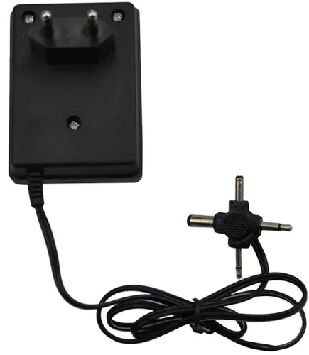 Універсальний блок живлення Ran-Teng RT - 308 9W з регулятором напруги 1.5-12V 500mA, Адаптер з 4 роз'ємами і перемикачем полярності Чорний