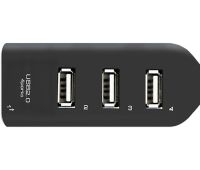USB хаб Hi-Speed XD4 Black на 4 порти, Універсальний розгалужувач з 4 виходами концентратор перехідник HUB 480 Мбіт для комп'ютера від USB Чорний