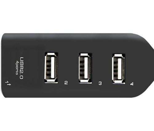 USB хаб Hi-Speed XD4 Black на 4 порти, Універсальний розгалужувач з 4 виходами концентратор перехідник HUB 480 Мбіт для комп'ютера від USB Чорний
