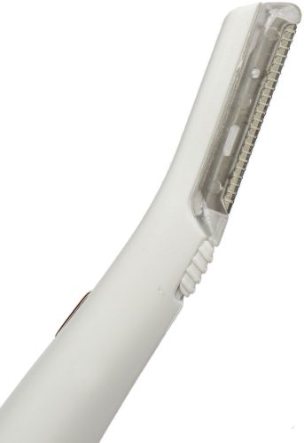 Жіночий тример для обличчя Flawless Dermaplane Glo Світлодіодна жіноча бритва з LED підсвічуванням для видалення волосся з брів 6 лез на батарейках