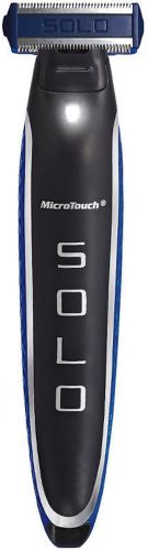 Бездротовий акумуляторний тример MicroTouch Solo універсальна чоловіча машинка для гоління і стрижки вусів і бороди з LED підсвічуванням 3 насадки