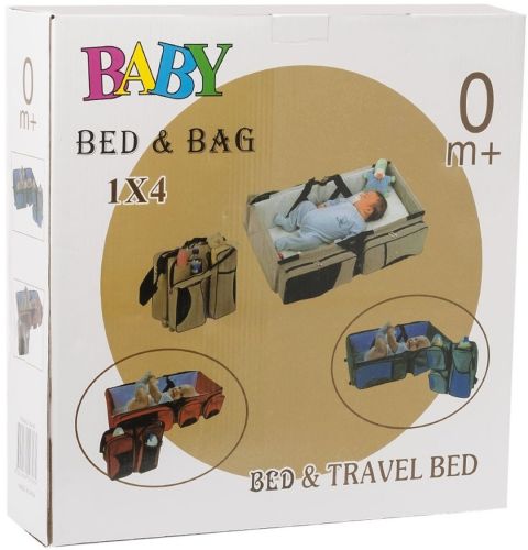 Складна сумка переноска для немовлят Baby Bed and Bag багатофункціональна розкладна сумка-трансформер, ліжко для перенесення малюків до 12 місяців