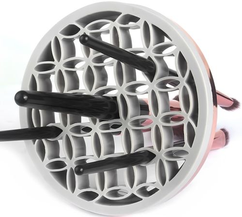 Електричний звуковий очищувач кистей для макіяжу Makeup Cleaning Brush AND HZ-001 2 в 1 щітка підставка для чищення та сушіння косметичних пензликів