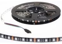 USB Bluetooth світлодіодна стрічка Rope-Lights RGB SMD5050 5 м IP65 з управлінням від телефону різнобарвна з контролером в силіконі Чорна SMD-5050
