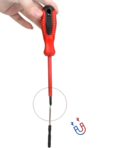 Набір діелектричних викруток Screwdriver Set 7653 7 предметів, ручний комплект інструментів з діелектричним покриттям у чохлі для захисту від струму