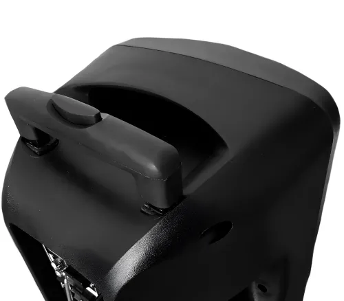 Акумуляторна колонка караоке Su-Kam BT-100D 500W USB AUX SD портативна акустична Bluetooth система з бездротовим мікрофоном 12V/220V Чорна