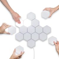 Модульна RGB підсвічування нічник стільники 3 шт в шафу Led Light 359 Lamp бездротовий шестигранний сенсорний світильник з пультом управління