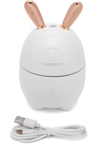 Увлажнитель воздуха ночник Зайчик Rabbit Humidifier Y-105 200 мл ультразвуковой настольный очиститель диффузор с LED подсветкой USB Air Purifier