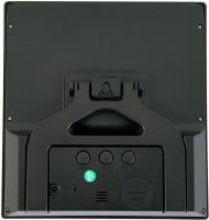 Настільні електронні годинники з фоторамкою DS-6608 із зеленою LED підсвічуванням, світлодіодні дротові з будильником і термометром від мережі чорні